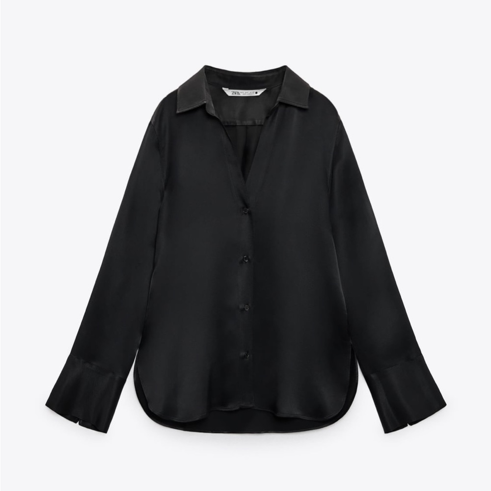 Zara satin effect shirt